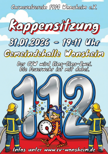 Kappensitzung des CVW Am 31.01.2026 Beginn 19:11 Uhr In der Gemeindehalle Wonsheim